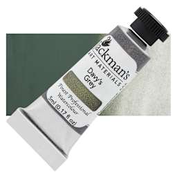 Jackman's Finest Professional Watercolour - Davy's Grey, 5 ml Tube and Swatch