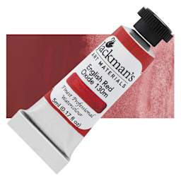 Jackman's Finest Professional Watercolour - English Red Oxide 130m, 5 ml Tube and Swatch