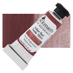 Jackman's Finest Professional Watercolour - Indian Red Oxide 180m, 5 ml Tube and Swatch