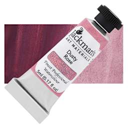 Jackman's Finest Professional Watercolour - Dusty Rose, 5 ml Tube and Swatch