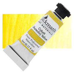 Jackman's Finest Professional Watercolour - Cobalt (Aureolin) Yellow, 5 ml Tube and Swatch
