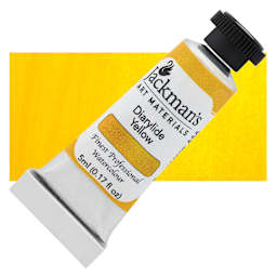 Jackman's Finest Professional Watercolour - Diarylide Yellow, 5 ml Tube and Swatch