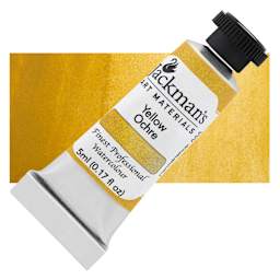 Jackman's Finest Professional Watercolour - Yellow Ochre, 5 ml Tube and Swatch