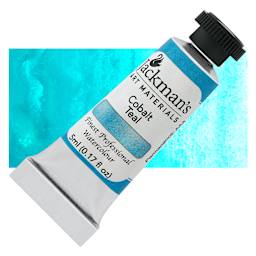 Jackman's Finest Professional Watercolour - Cobalt Teal, 5 ml Tube and Swatch