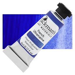 Jackman's Finest Professional Watercolour - French Ultramarine, 5 ml Tube and Swatch