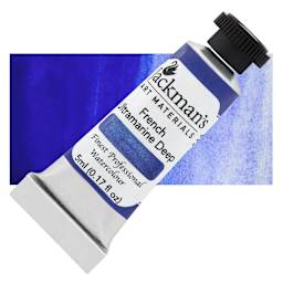 Jackman's Finest Professional Watercolour - French Ultramarine Deep, 5 ml Tube and Swatch