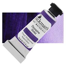Jackman's Finest Professional Watercolour - Dioxazine Violet, 5 ml Tube and Swatch