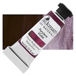Jackman's Finest Professional Watercolour - Perylene Violet, 5 ml Tube and Swatch