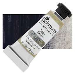 Jackman's Finest Professional Watercolour - Sage Green, 5 ml Tube and Swatch