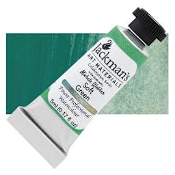 Jackman's Finest Professional Watercolour - Soft Green, 5 ml Tube and Swatch