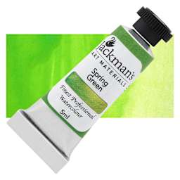 Jackman's Finest Professional Watercolour - Spring Green, 5 ml Tube and Swatch