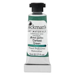 Jackman's Finest Professional Watercolour - Darkest Green, 5 ml Tube