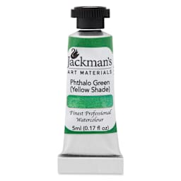 Jackman's Finest Professional Watercolour - Phthalo Green (Yellow Shade), 5 ml Tube