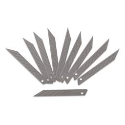 Excel Blades Snap Off Replacement Blades - Pkg of 10 Blades arranged in fan