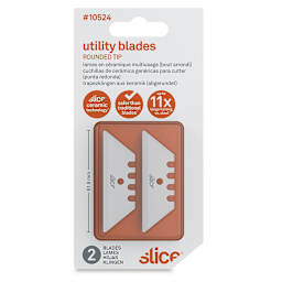 Slice Utility Blades - Front of blister package of 2 blades
