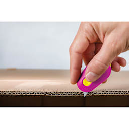 Slice Mini Cutter - Fuschia - in use, close-up