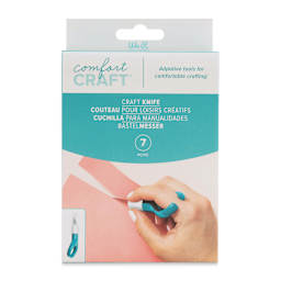 We R Memory Keepers Comfort Craft Knife, With 4 Refill Blades, 7-1/2" x 2", In Package