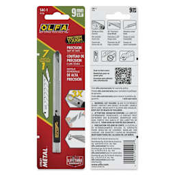 Olfa Stainless-Steel Snap-Off Graphics Knife, front and back of the packaging
