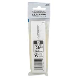 Olfa Top Sheet Cutter Blades - 6 mm, Pkg of 5, back of the packaging