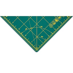 Olfa Self-Healing Rotary Cutting Mat - Green, 6" x 8", corner close-up