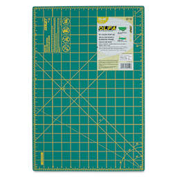 Olfa Self-Healing Rotary Cutting Mat - Green, 12" x 18", grid side