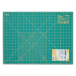 Olfa Self-Healing Rotary Cutting Mat - Green, 18" x 24", grid side