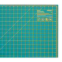 Olfa Self-Healing Rotary Cutting Mat - Green, 24" x 36", close-up of the gridlines