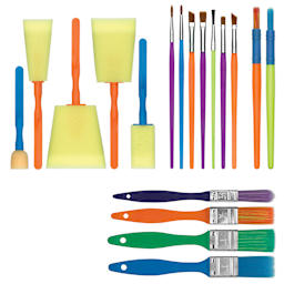 Craft Brush Assorted Set (Brushes grouped by type)