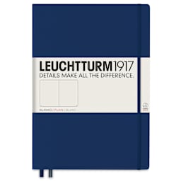 Leuchtturm1917 Blank Hardcover Notebook - Navy, Master, 8-3/4" x 12-1/2"