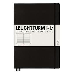 Leuchtturm1917 Ruled Hardbound Notebook - Black, Master Slim, 8-3/4" x 12-1/2"