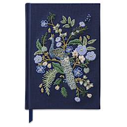 Rifle Paper Co. Embroidered Peacock Journal, front