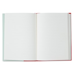 Semikolon Cutting Edge Notebook - Cherry/Pistachio, 176 Pages, 5-3/4" x 8-1/4" (open page example)