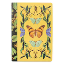 Art of Nature Sewn Notebook Set - Botanical, Set of 3, 6" x 8-1/2", 64 pages, butterflies