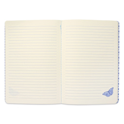 Art of Nature Sewn Notebook Set - Botanical, Set of 3, 6" x 8-1/2", 64 pages, butterflies, open