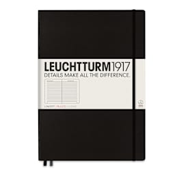 Leuchtturm1917 Ruled Hardbound Notebook - Black, Master, 8-3/4" x 12-1/2"