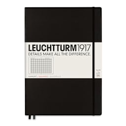 Leuchtturm1917 Squared Hardbound Notebook - Black, Master Slim, 8-3/4" x 12-1/2"