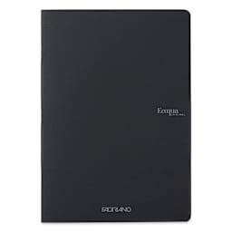 Fabriano EcoQua Staplebound Notebook - Black, 11.7" x 8.3", Blank (front view)