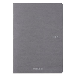 Fabriano EcoQua Staplebound Notebook - Gray, 11.7" x 8.3", Blank (front view)
