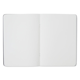 Fabriano EcoQua Staplebound Notebook - Gray, 8.3" x 5.8", Blank (open to show paper)