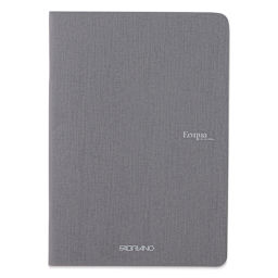 Fabriano EcoQua Staplebound Notebook - Gray, 8.3" x 5.8", Blank (front view)