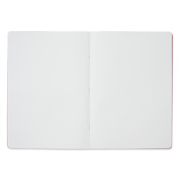 Fabriano EcoQua Staplebound Notebook - Red, 11.7" x 8.3", Blank (open to show paper)
