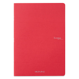 Fabriano EcoQua Staplebound Notebook - Red, 11.7" x 8.3", Blank (front view)