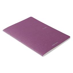 Fabriano EcoQua Staplebound Notebook - Wine, 11.7" x 8.3", Blank (side view)