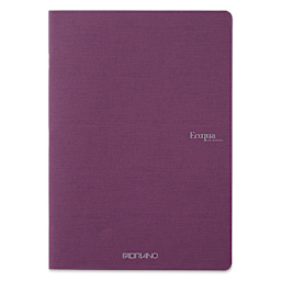 Fabriano EcoQua Staplebound Notebook - Wine, 11.7" x 8.3", Blank (front view)