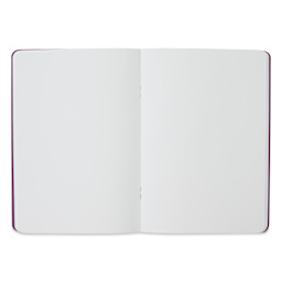 Fabriano EcoQua Staplebound Notebook - Wine, 8.3" x 5.8", Blank (open to show paper)