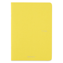 Fabriano EcoQua Staplebound Notebook - Yellow, 8.3" x 5.8", Blank (front view)