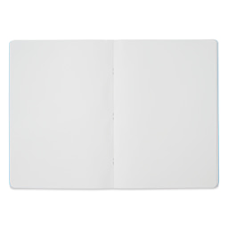 Fabriano EcoQua Staplebound Notebook - Turquoise, 11.7" x 8.3", Blank (open to show paper)