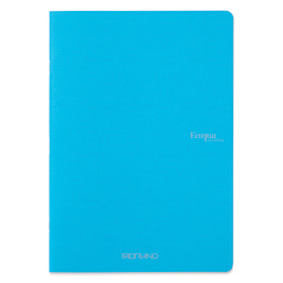Fabriano EcoQua Staplebound Notebook - Turquoise, 11.7" x 8.3", Blank (front view)