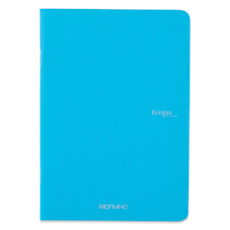 Fabriano EcoQua Staplebound Notebook - Turquoise, 8.3" x 5.8", Blank (front view)