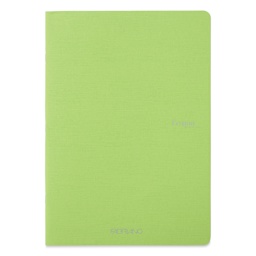 Fabriano EcoQua Staplebound Notebook - Lime, 11.7" x 8.3", Blank (front view)